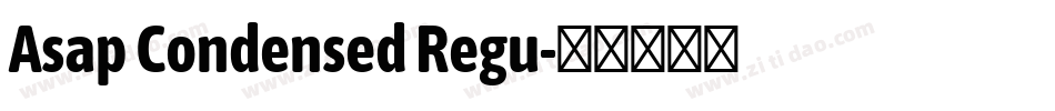 Asap Condensed Regu字体转换